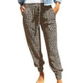 thumbnail image 1 of Womenss Cropped Pants Casual Womens Casual Trousers Summer Leopard Print Pants Bottoms Pants Small Flare, 1 of 5