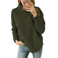thumbnail image 1 of Womenss Sherpa Fleece Cowl Neck Pullover Thermal Warm Sweater Daily Wear Sweatshirt for Cold Freezing Weather, 1 of 6