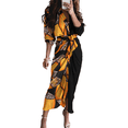 thumbnail image 1 of Womenswear Fashion Sexy Print Pleated Irregular Lace-up Dress, 1 of 4