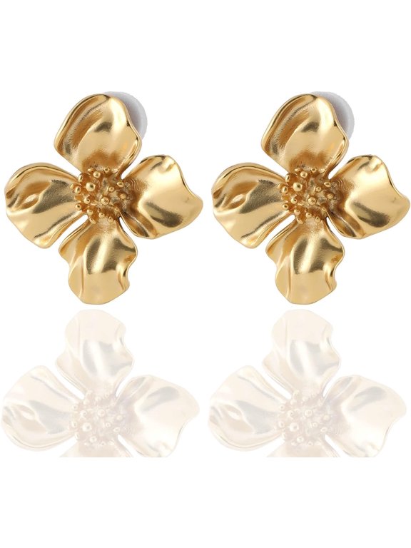 Womenu2019S Round Coin Stud Earrings, Disc Button Ear Studs[Z1]