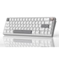 thumbnail image 1 of Womier SK65 65% washer mounted wireless aluminum keyboard with knobs - gaming keyboard silver, 1 of 7