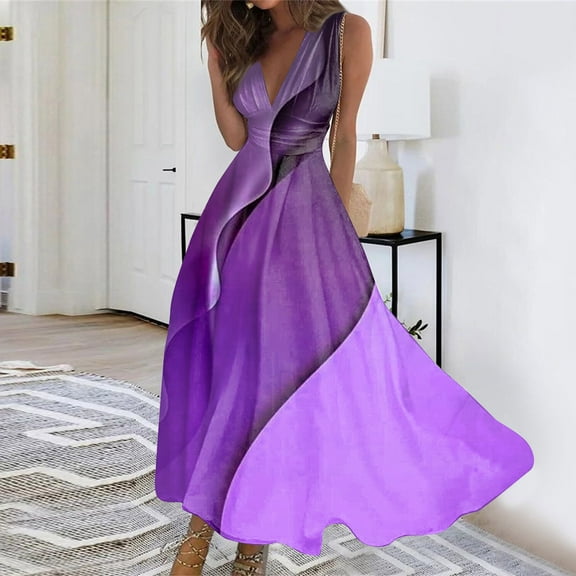 Womne Dresses Women's Long Dress Maxi Dress Casual Dress Swing Dress A Line Dress Floral Fashion Streetwear Outdoor Daily Date Print Sleeveless V Neck Dress
