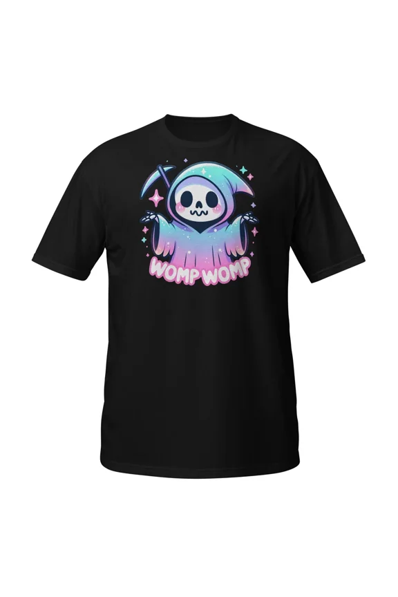 Womp Womp Cute Grim Reaper Funny Pastel Goth Sad Reaper Kawaii Unisex T-Shirt, up to Size 5XL