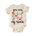thumbnail image 1 of Won Heart Valentines Day Newborn Baby Bodysuit, 1 of 6