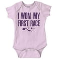thumbnail image 1 of Won My First Race Little Swimmers Romper Boys or Girls Infant Baby Brisco Brands 12M, 1 of 7