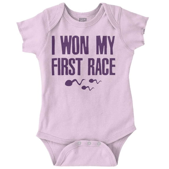 Won My First Race Little Swimmers Romper Boys or Girls Infant Baby Brisco Brands NB