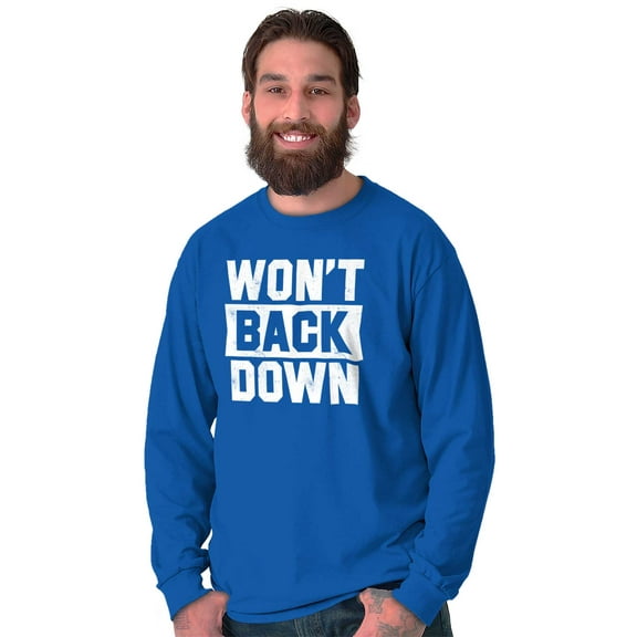 Won't Back Down Athletic Workout Long Sleeve TShirt Men Women Brisco Brands S
