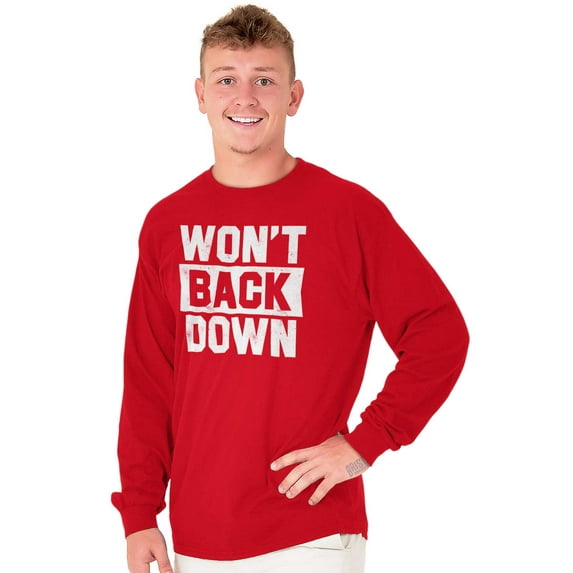 Won't Back Down Athletic Workout Long Sleeve TShirt Men Women Brisco Brands S