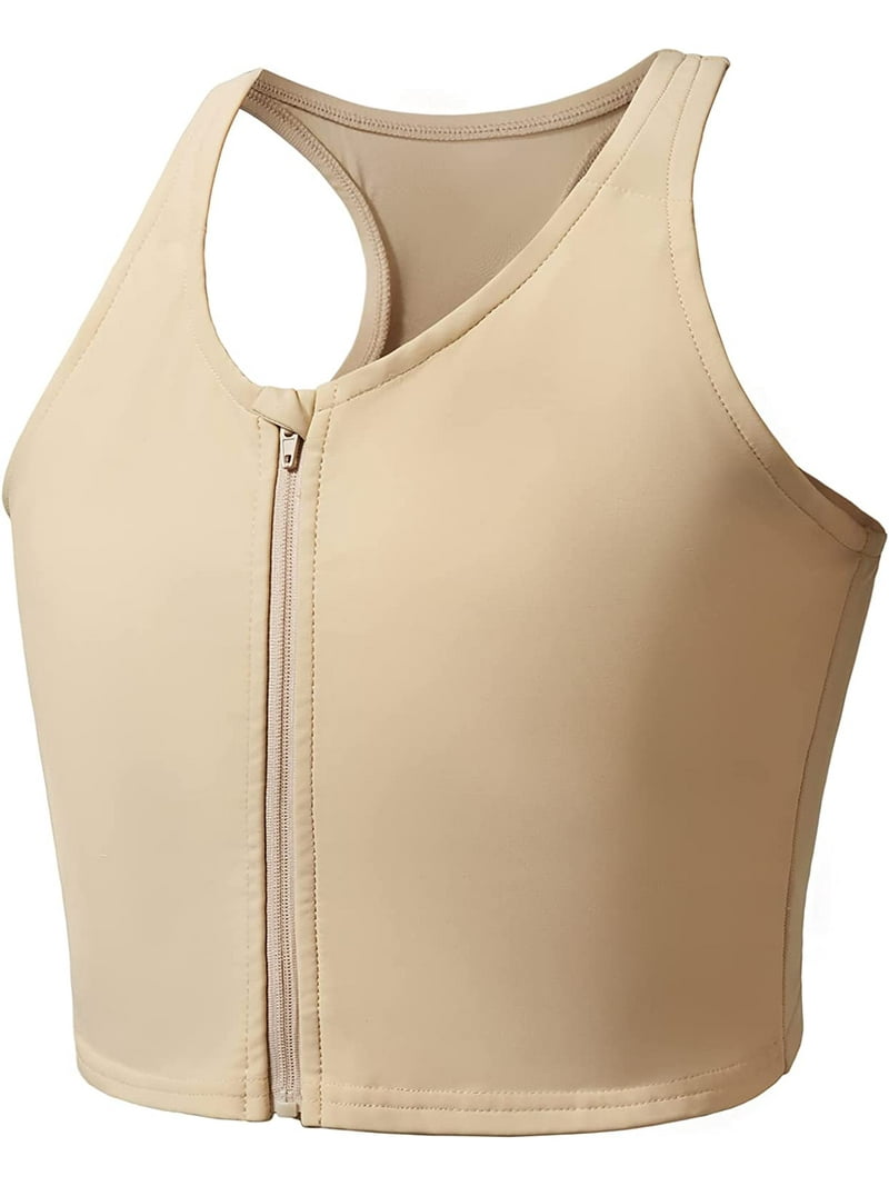 Wonababi Chest Binder for Transgender, Zipper Closure