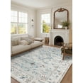 thumbnail image 1 of WondRg 5'x7' Blue Area Rugs for Living Room Bedroom Kitchen Office Machine Washable Oriental Rugs Distressed Vintage Throw Rugs non-slip, 1 of 8