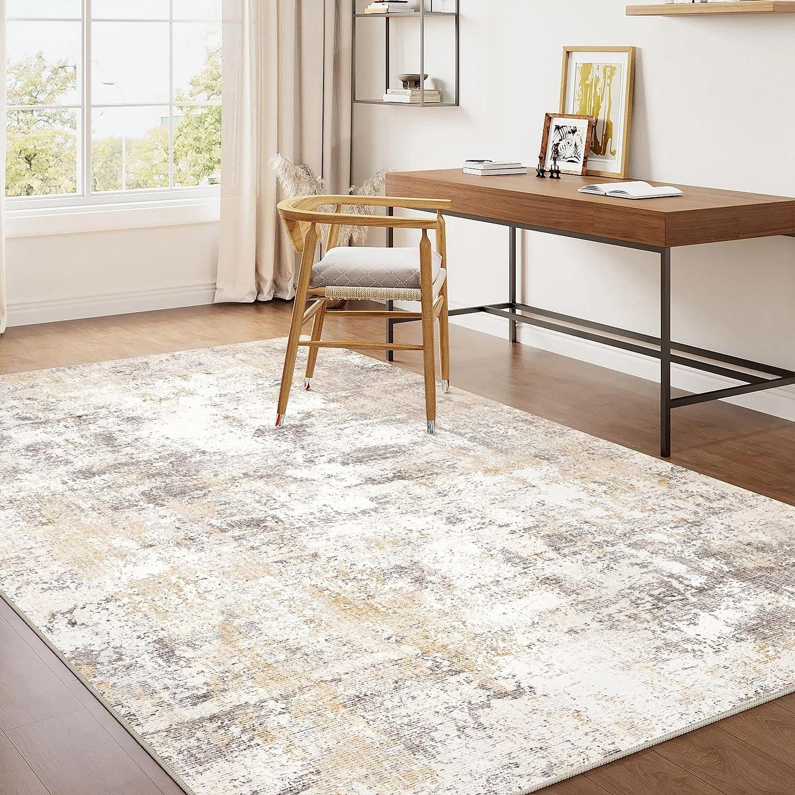 WondRg Abstract Area Rug 3x4 Beige Grey - Walmart.com