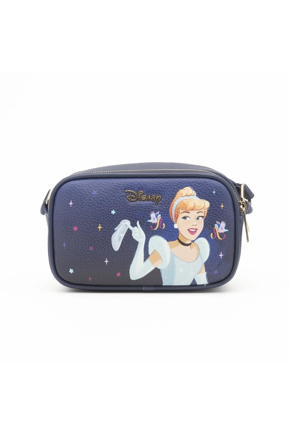 Cinderella Double Zipper Crossbody/Shoulder Bag