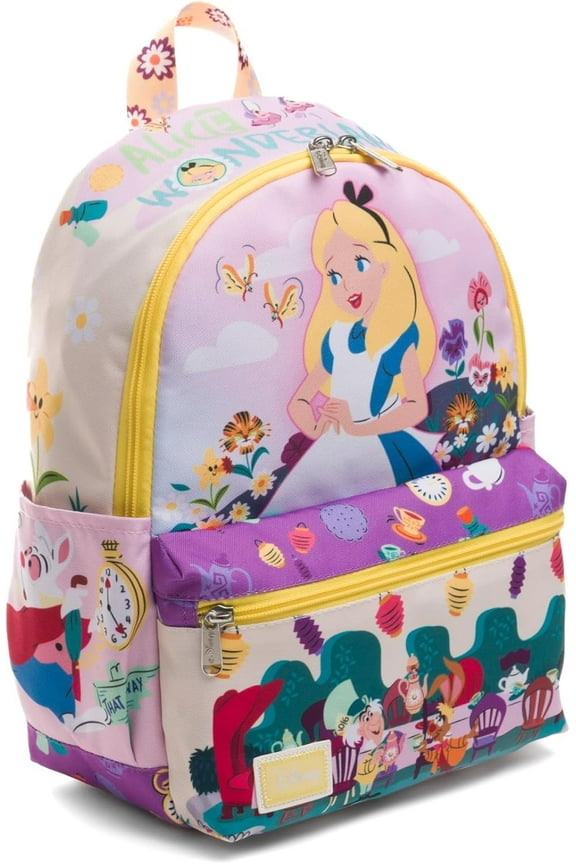 Wondapop Disney Alice in Wonderland Tea Party 13" Deluxe Nylon Daypack Backpack, Kid, Fun