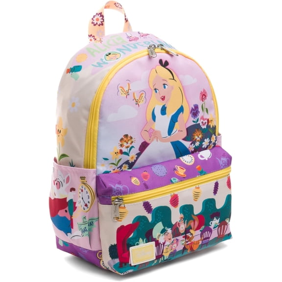 Wondapop Disney Alice in Wonderland Tea Party 13" Deluxe Nylon Daypack Backpack, Kid, Fun