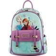 thumbnail image 1 of Wondapop Disney Frozen Elsa and Anna 11" Vegan Leather Fashion Mini Backpack, 1 of 3