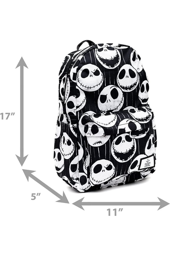 Wondapop Disney Nightmare Before Christmas Jack Skellington 17" Full Size Nylon Backpack