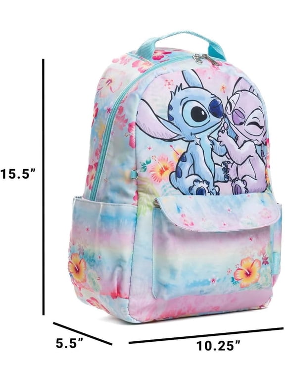 Disney Stitch and Angel Nylon School Backpack