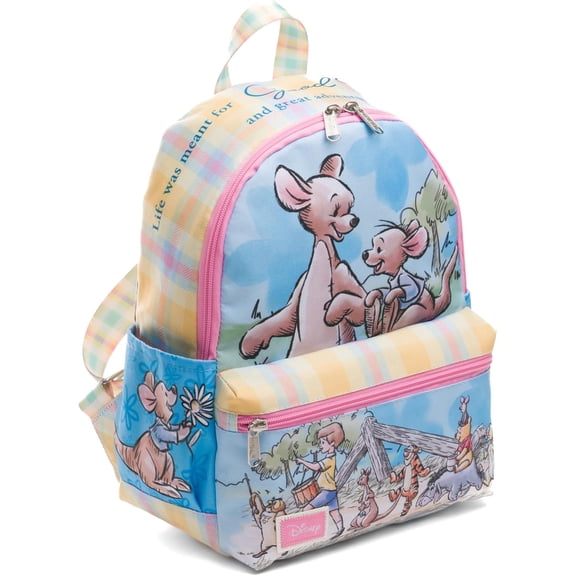 Wondapop Disney Winnie the Pooh Good Friends 13" Deluxe Nylon Daypack Featuring Kanga and Roo Backpack, Kid, Fun