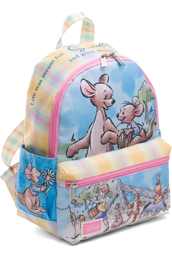 Wondapop Disney Winnie the Pooh Good Friends 13" Deluxe Nylon Daypack Featuring Kanga and Roo Backpack, Kid, Fun