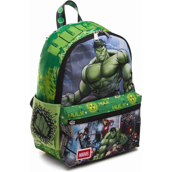 Wondapop Marvel Avengers The Hulk 13" Deluxe Nylon Daypack Backpack, Kid, Fun
