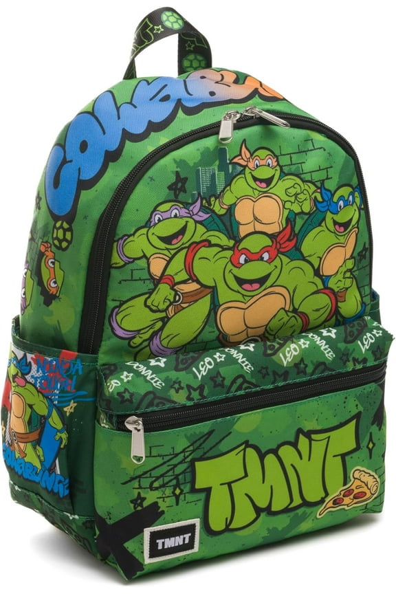 Wondapop Teenage Mutant Ninja Turtles Cowabunga 13" Deluxe Nylon Daypack Backpack, Kid, Fun