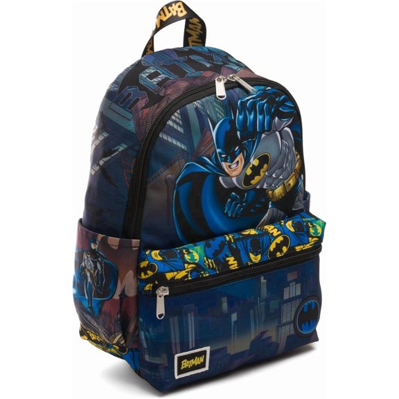 Wondapop Warner Bros Batman KaPow 13" Deluxe Mini Nylon Daypack Backpack, Kid, Fun