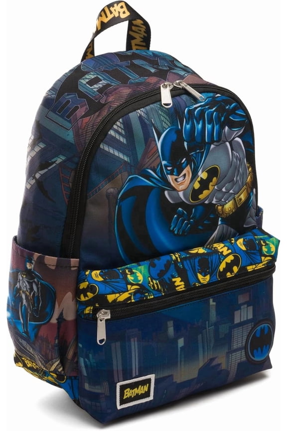 Wondapop Warner Bros Batman KaPow 13" Deluxe Mini Nylon Daypack Backpack, Kid, Fun
