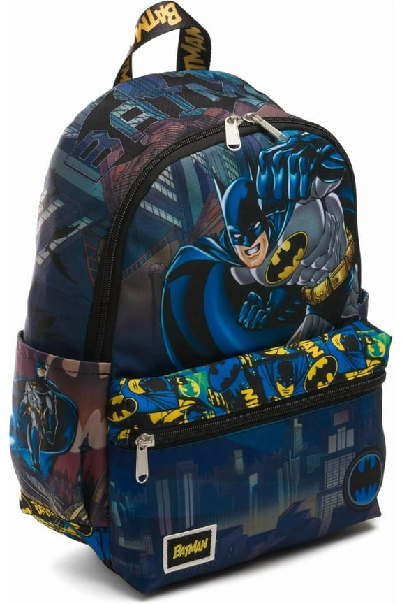 Wondapop Warner Bros Batman KaPow 13" Deluxe Nylon Daypack Backpack, Kid, Fun