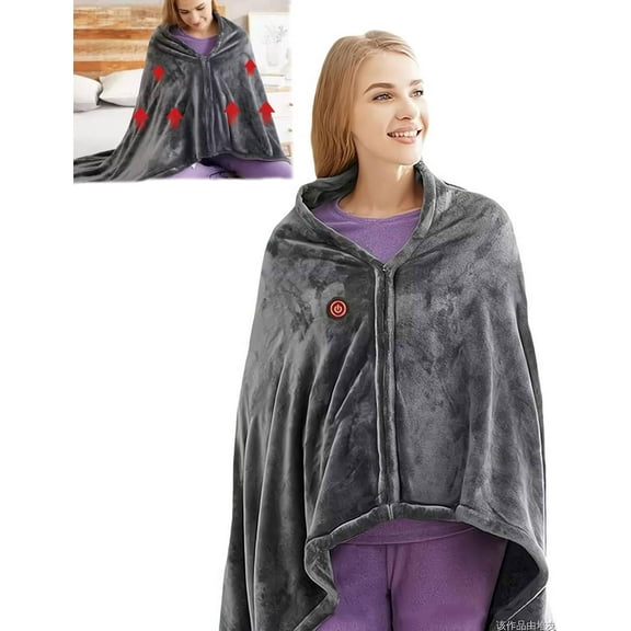 Wondba & Cordless Outdoor Throw Blanket,Portable Cordless Heated Blanket Battery Operated,Rechargeable Heated Blanket with 3 Heating Levels, for Office,Camping,Indoor & Outdoor Activities
