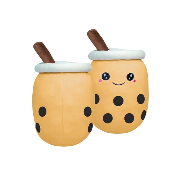 Wonddler 19.6" Kawaii Tea Plushies Stuffed Animal, Ultra Soft Cute Milk Tea Cup Plush Pillow Toy for Kids Room Decor, Buddy Gift, Birthday, Easter Coffee Squishy (Tan Open Eyes)