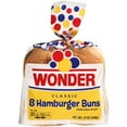 thumbnail image 1 of Wonder Bread Classic Extra Soft White Bread Hamburger Buns, 15 oz, 8 Count (Pack of 12), 1 of 3