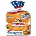 thumbnail image 1 of Wonder Bread Classic Extra Soft White Bread Hamburger Buns, 15 oz, 8 Ct, Shelf-Stable(pack of 3), 1 of 3
