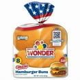 thumbnail image 1 of Wonder Bread Classic Extra Soft White Hamburger Buns 8 Ct 15 oz Fluffy & Delicious Burger Buns (Pack of 2), 1 of 3