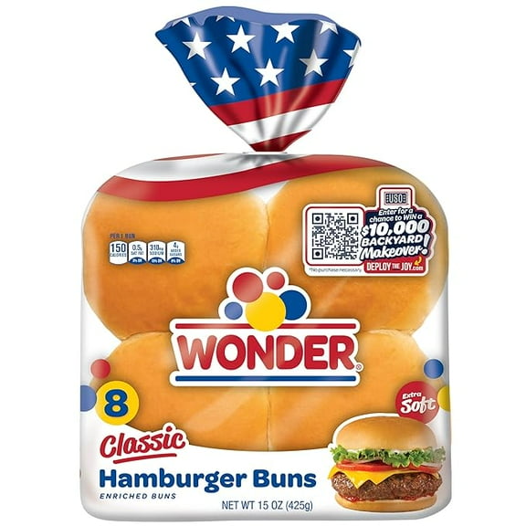 Wonder Bread Classic Hamburger Buns - 15 oz Package