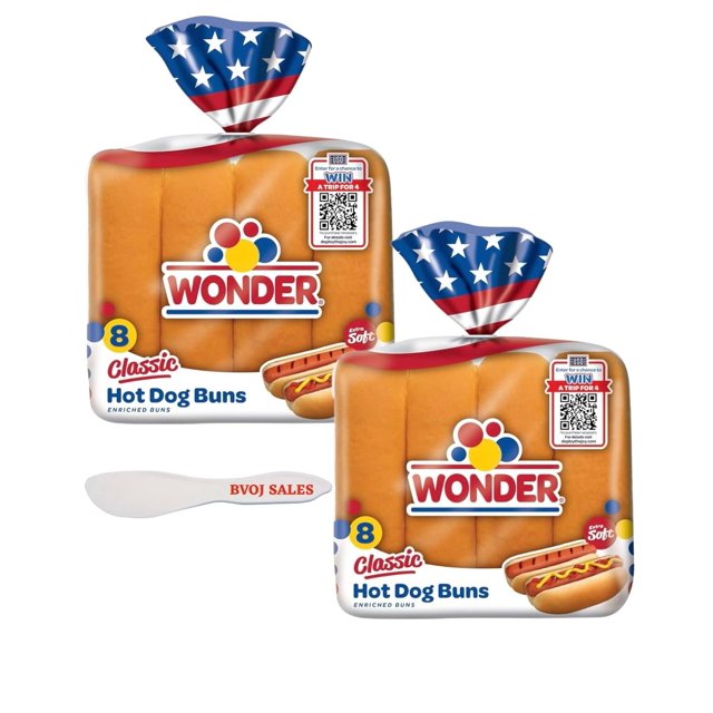 Wonder Bread Classic Hot Dog Buns, White Bread Hot Dog Buns, 8 Count 2