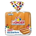 thumbnail image 1 of Wonder Bread Classic Hot Dog Buns, White Bread Hot Dog Buns, 8 Ct, Shelf-Stable, 1 of 15
