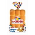 thumbnail image 1 of Wonder Bread Dinner Rolls, Soft White Bread Rolls, 12 Ct, Shelf-Stable, 1 of 15