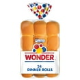 thumbnail image 1 of Wonder Bread Dinner Rolls, Soft White Bread Rolls, 24 Count, Shelf-Stable (24 Count), 1 of 17