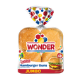 thumbnail image 1 of Wonder Bread Jumbo Seeded Hamburger Buns, Sesame Seed White Bread Rolls, 8 Ct, Shelf-Stable, 1 of 13