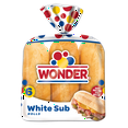 thumbnail image 1 of Wonder Bread Sub Rolls, White Bread Rolls, 19 oz, 6 Count, Shelf-Stable, 1 of 11