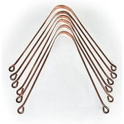 Wonder Care - 100% Copper Tongue Scraper Tongue cleaner Ayurvedic for Optimal Oral Hygiene (6Pcs Round+Pouch)
