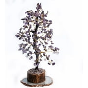 Wonder Care Amethyst Crystal Tree for Positive Energy Home Decorations and Healing Crystal Tree with M-Seal & Golden Wire | Fortune Tree | Crystal Decor | Chakra Tree | Feng Shui Decor 300 Beads