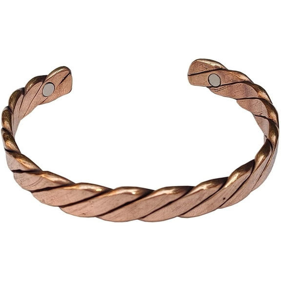 Wonder Care Copper Bracelet for Women and Men Magnetic Kada, Copper Bracelet (2 Magnet Cross)
