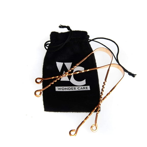 Wonder Care – Copper Tongue Cleaner Couples Pack | Perfect Surgical Tongue Scraper | Copper Zig zag + Twister Cleaner | Tongue Cleaner Scraper for Adult | Ayurvedic Combo Pack Tongue Cleaner Scraper