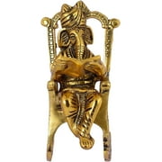 Wonder Care | Ganesha Statue Sculpted in Great Detail in Ivory Antique Finish - Ganesh Idol for Car | Home Decor | Mandir | Gift | Hindu God Idol (Chair Ganesh)