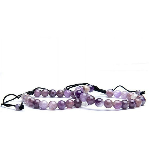 Wonder Care Healing Natural Gemstone Yoga Meditation 8mm Beads Bracelet Reiki Anxiety Stress Relief Balancing Lava Wrist Band Unisex Adjustable Bracelet Gift.