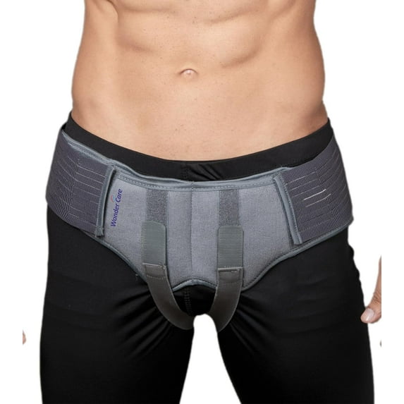 Wonder Care Hernia Belt for Men Inguinal - Hernia Truss, Groin Brace Hernia Support for Men, Removable Compression Pads & Adjustable Groin Straps, Double inguinal Hernia Support for Men-XXL