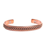 Wonder Care Pure Copper Bracelet for Women and Men Adjustable Copper Bracelet for Men Magnetic Copper Kada with 2 Magnets
