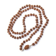 Wonder Care Rudraksh Mala-5face- Himalayan Rudraksha Seeds Ornament Rosary Japa Mala Necklace Mala Beads