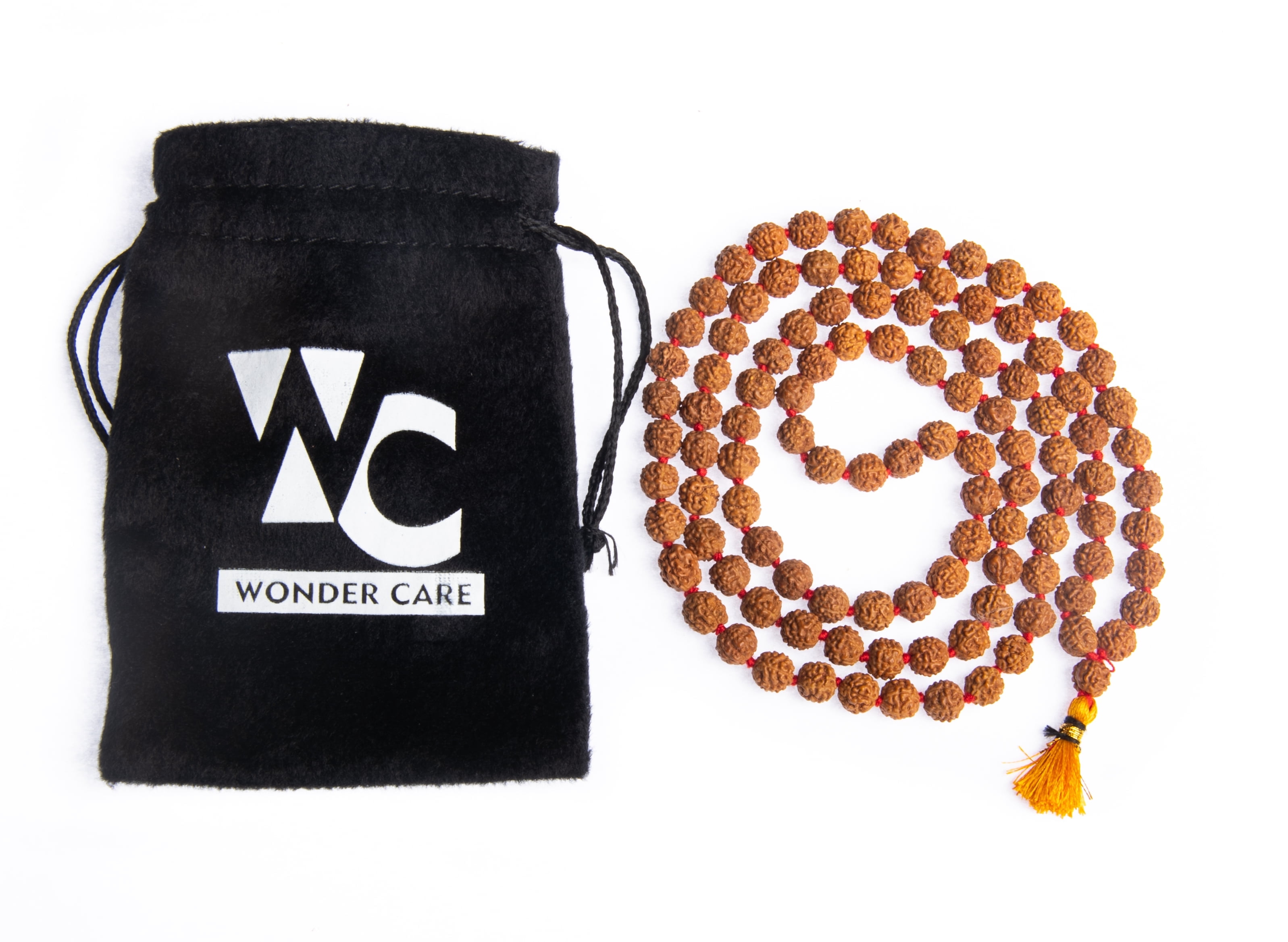 Certified Rudraksh Mala with Japa Bag Gaumukhi, Natural Himalayan